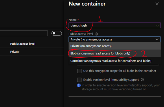Manage Azure Blob storage using the Azure SDK